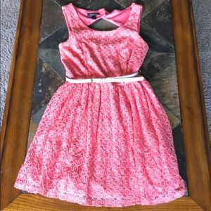 I Z Byer Coral Lace Dress